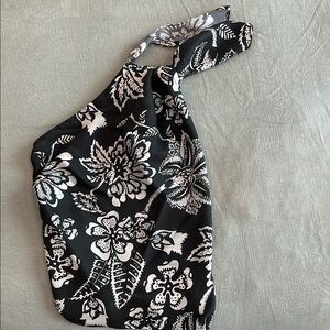 Isabel marant Black and White Floral one shoulder top
